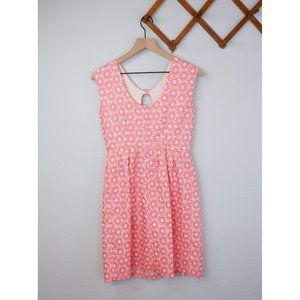 Belle Badgley Mischka Women's Retro Daisy Print Jacquard Fit & Flare Dress, 4